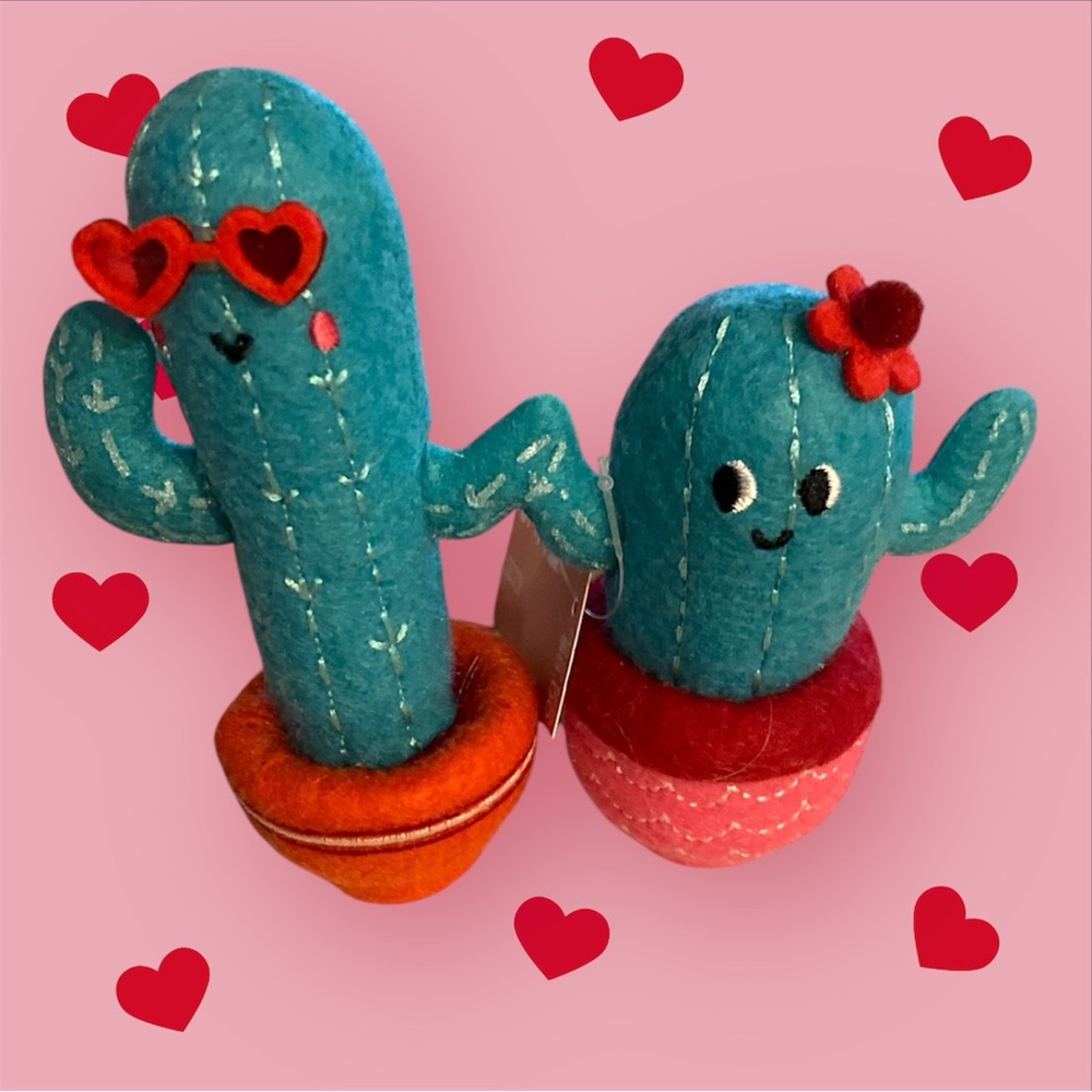 Valentine, spritz cactus couple. Valentine decor